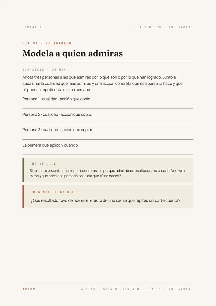 Página de trabajo del Día 1 de la Guía de Trabajo de «Si lo crees, lo creas»